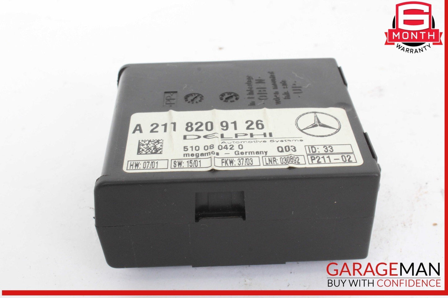 00-12 Mercedes R230 SL500 CL500 Anti Theft Alarm Sensor Control Module Unit OEM