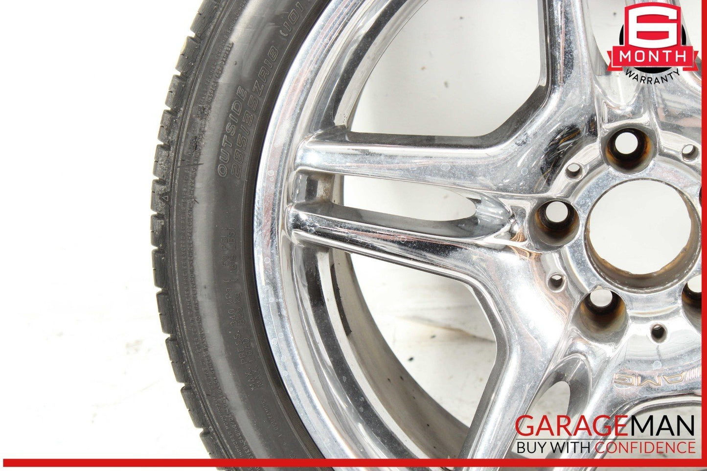 03-12 Mercedes R230 SL550 SL65 AMG Rear Wheel Tire Rim 9.5Jx18H2 ET33 OEM