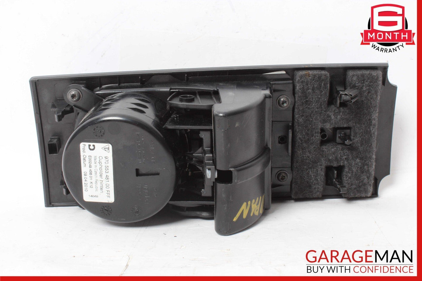 10-16 Porsche Panamera 970 Rear Center Console Cupholder Compartment Assy Wood