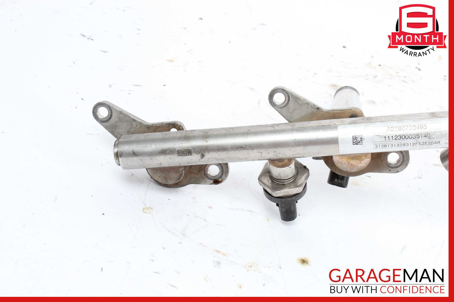 11-19 Mercedes W218 CLS550 E550 Right Fuel Injection Rail Line w/ Injectors OEM