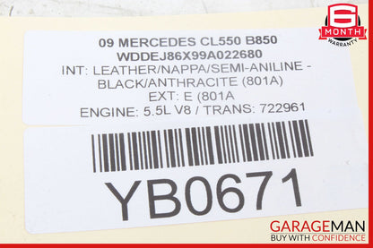 07-11 Mercedes W216 CL550 S63 AMG Windshield Night Vision Camera OEM