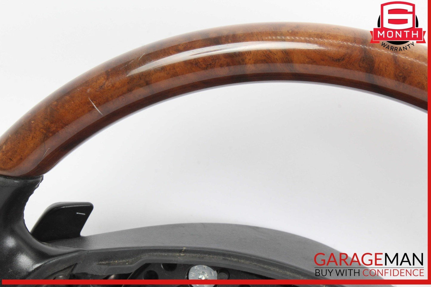 10-14 Mercedes W221 S550 S600 Steering Wheel w/ Paddle Shifters Wood OEM