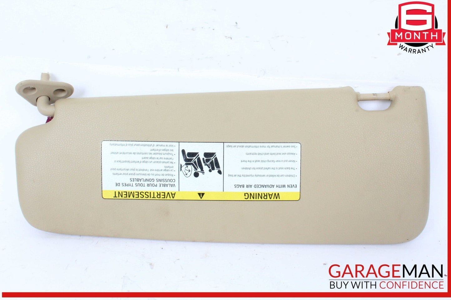 12-15 BMW X1 Front Right Passenger Side Sunvisor Sun Visor