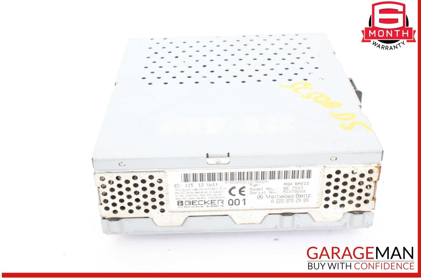 04-08 Mercedes R230 SL500 S600 Amplifier Amp Audio Becker 2208702989 OEM
