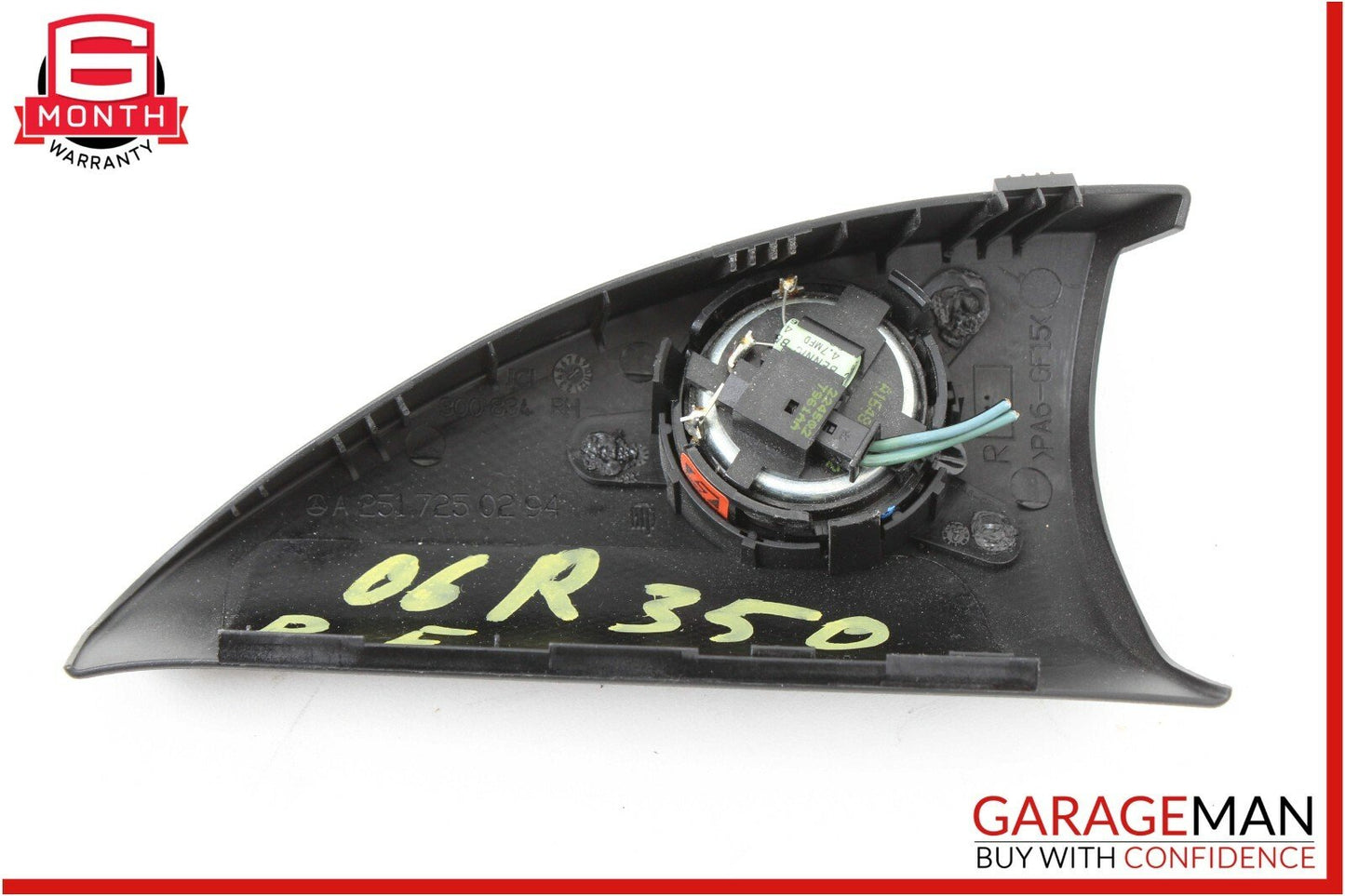 06-10 Mercedes W251 R350 Left & Right Side Door Corner Tweeter Speaker Black OEM