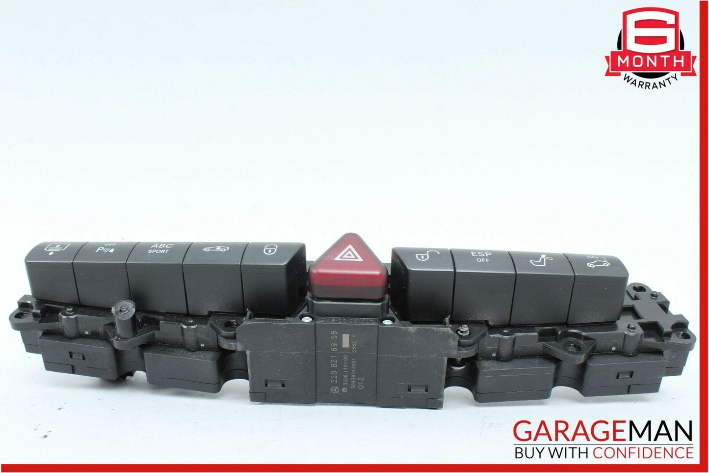 03-06 Mercedes W220 S430 S55 AMG Center Dash Switch ESP Hazard Door Lock OEM
