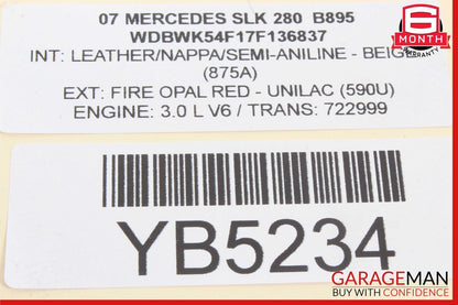 05-18 Mercedes R171 SLK280 CLS550 Seat Control Vacuum Pump 0008003348 OEM