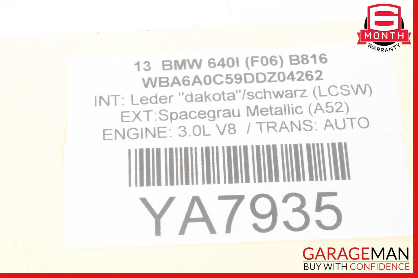 13-19 BMW 640i F06 Central Gateway Computer Control Module Unit OEM