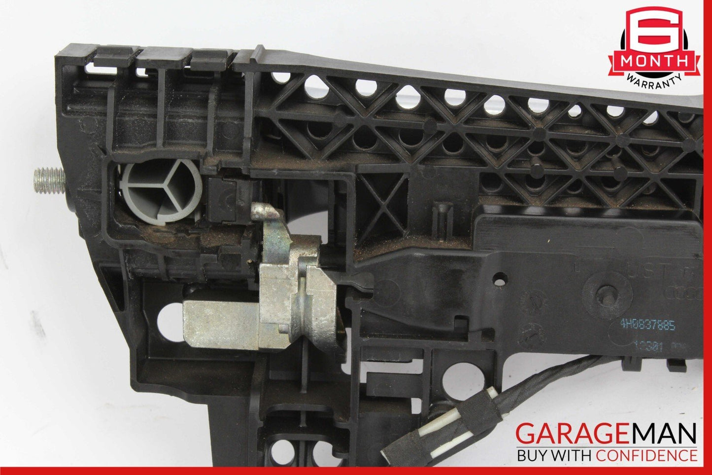11-18 Audi A8 Rear Left Driver Side Exterior Door Handle Black 4H0837885 OEM