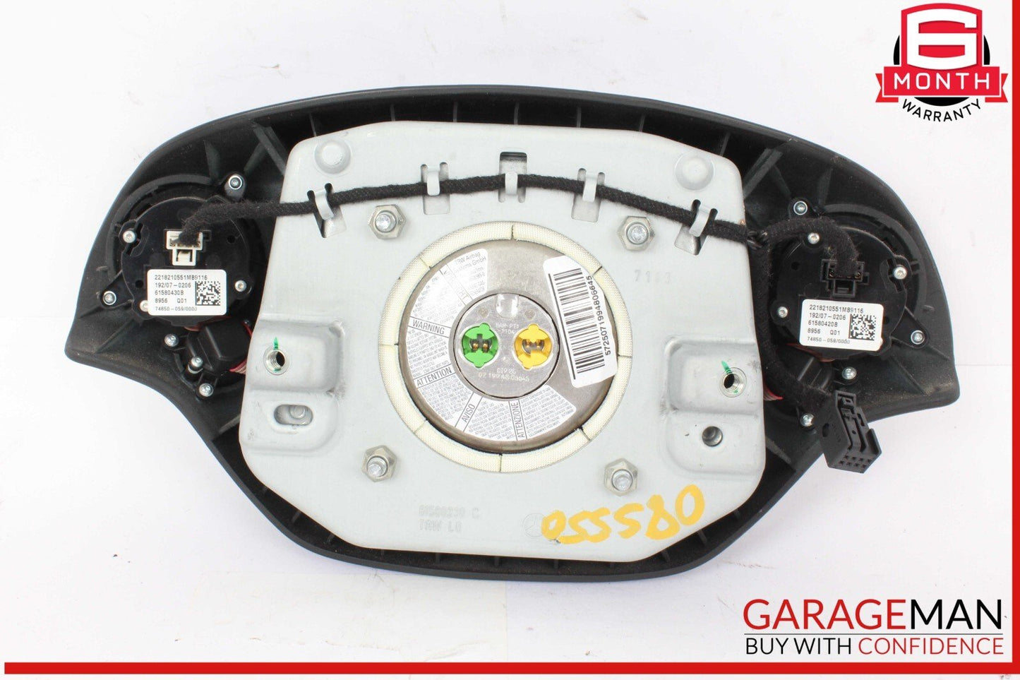 07-10 Mercedes W221 S550 CL550 Steering Wheel Airbag Air Bag Assembly Black OEM