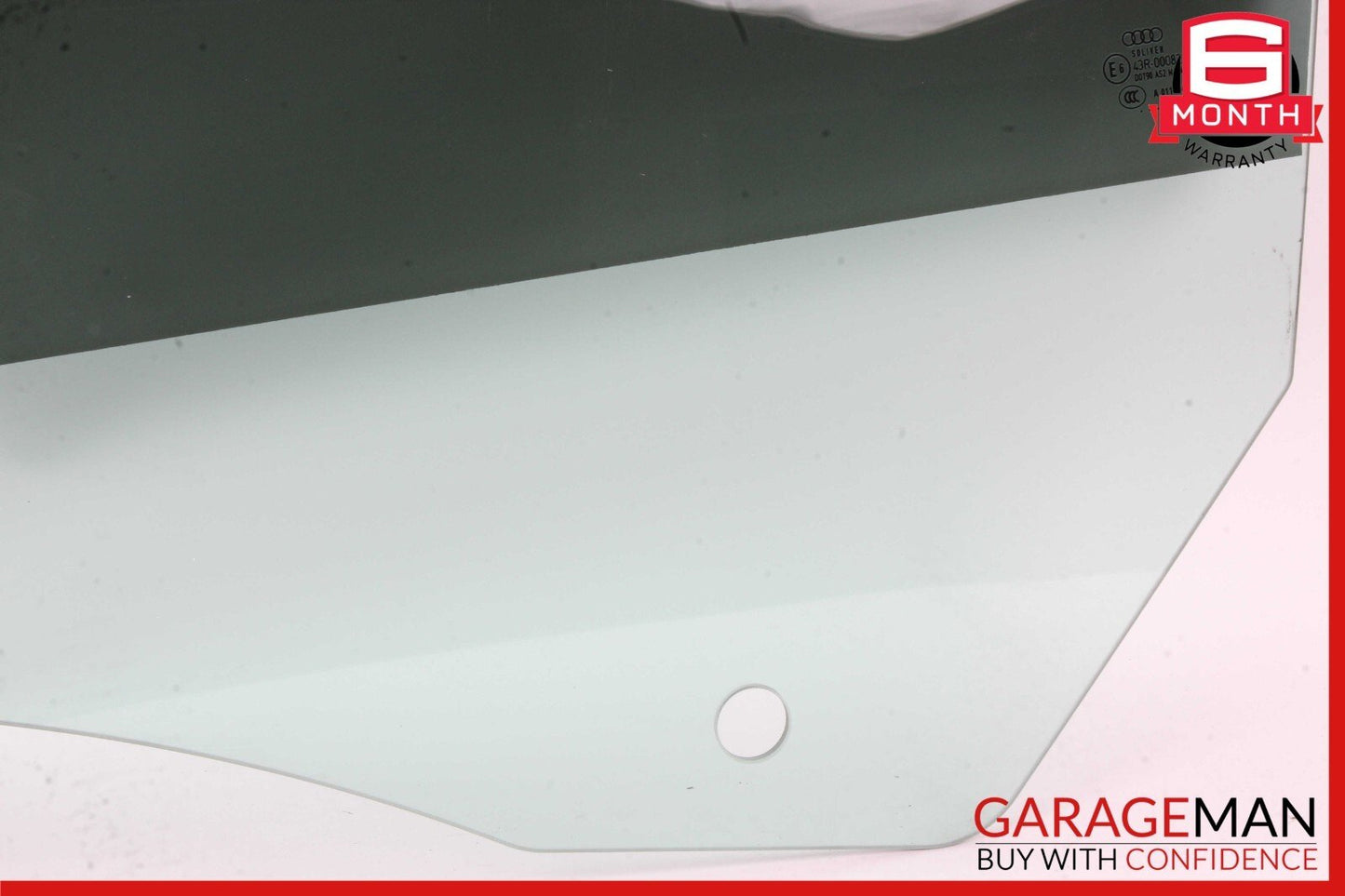 08-17 AUDI S5 FRONT LEFT DRIVER DOOR WINDOW GLASS OEM