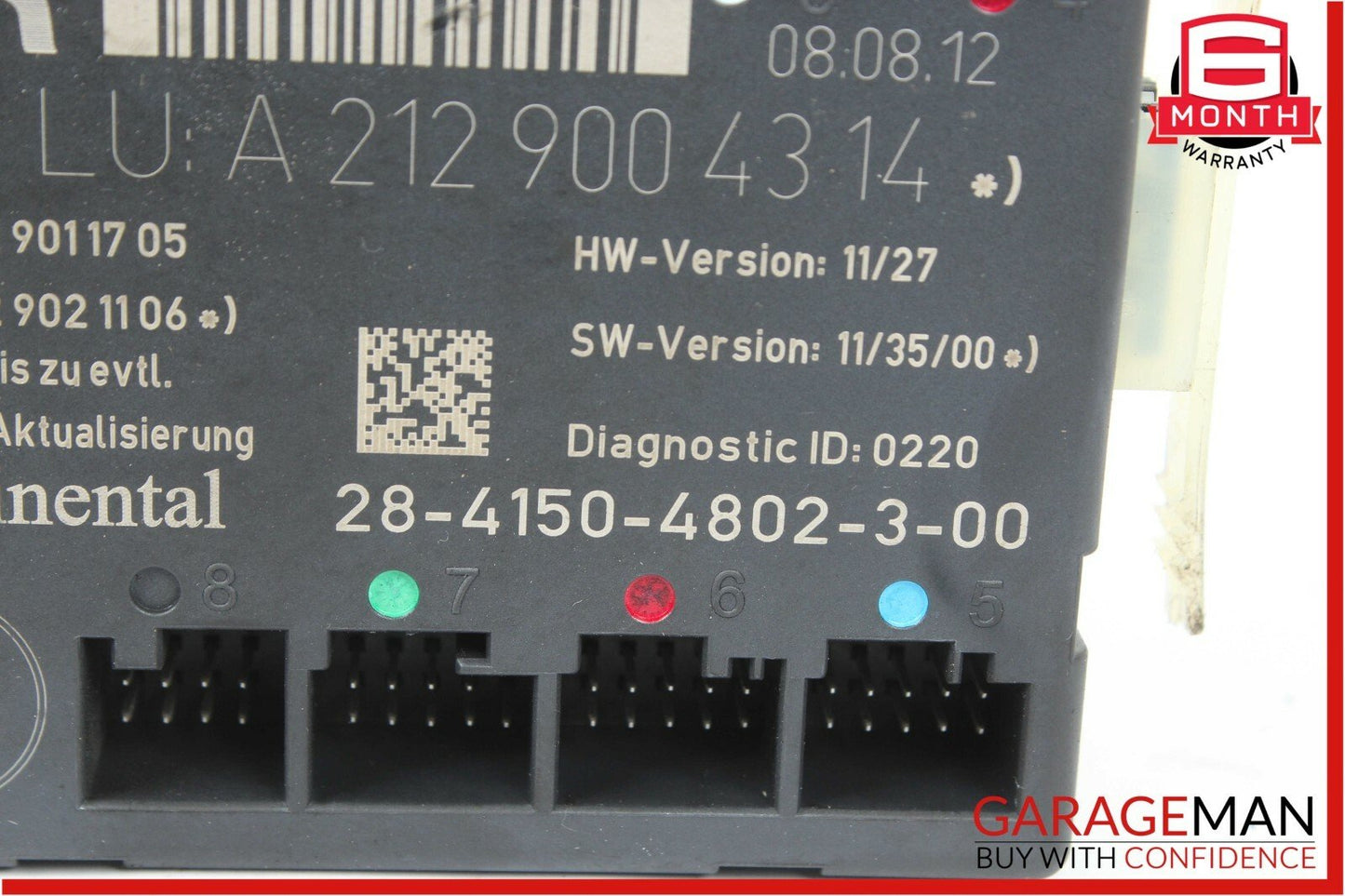 08-14 Mercedes W204 C300 C350 Front Right Side Door Control Module Unit