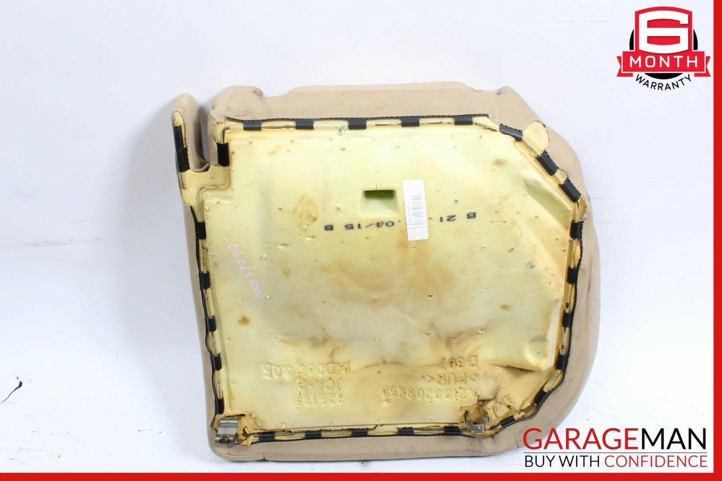 06-11 Mercedes W219 CLS500 Rear Right Lower Bottom Seat Cushion Cover Brown