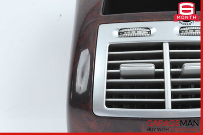 07-13 Mercedes W221 S550 Rear Center Console AC A/C Air Vent Trim Bezel Wood OEM