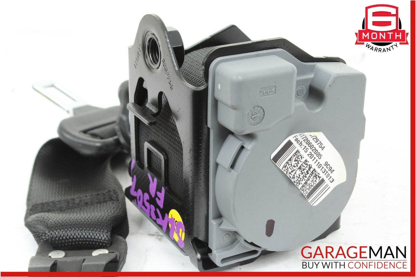 12-16 Mercedes R172 SLK350 Front Right Side Seatbelt Seat Belt Retractor Black