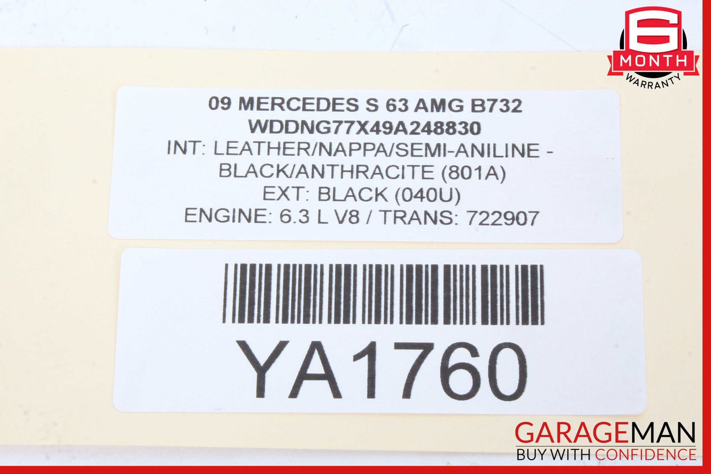07-13 Mercedes W221 S63 S400 Rear Seat Control Unit Module 2218707293 OEM