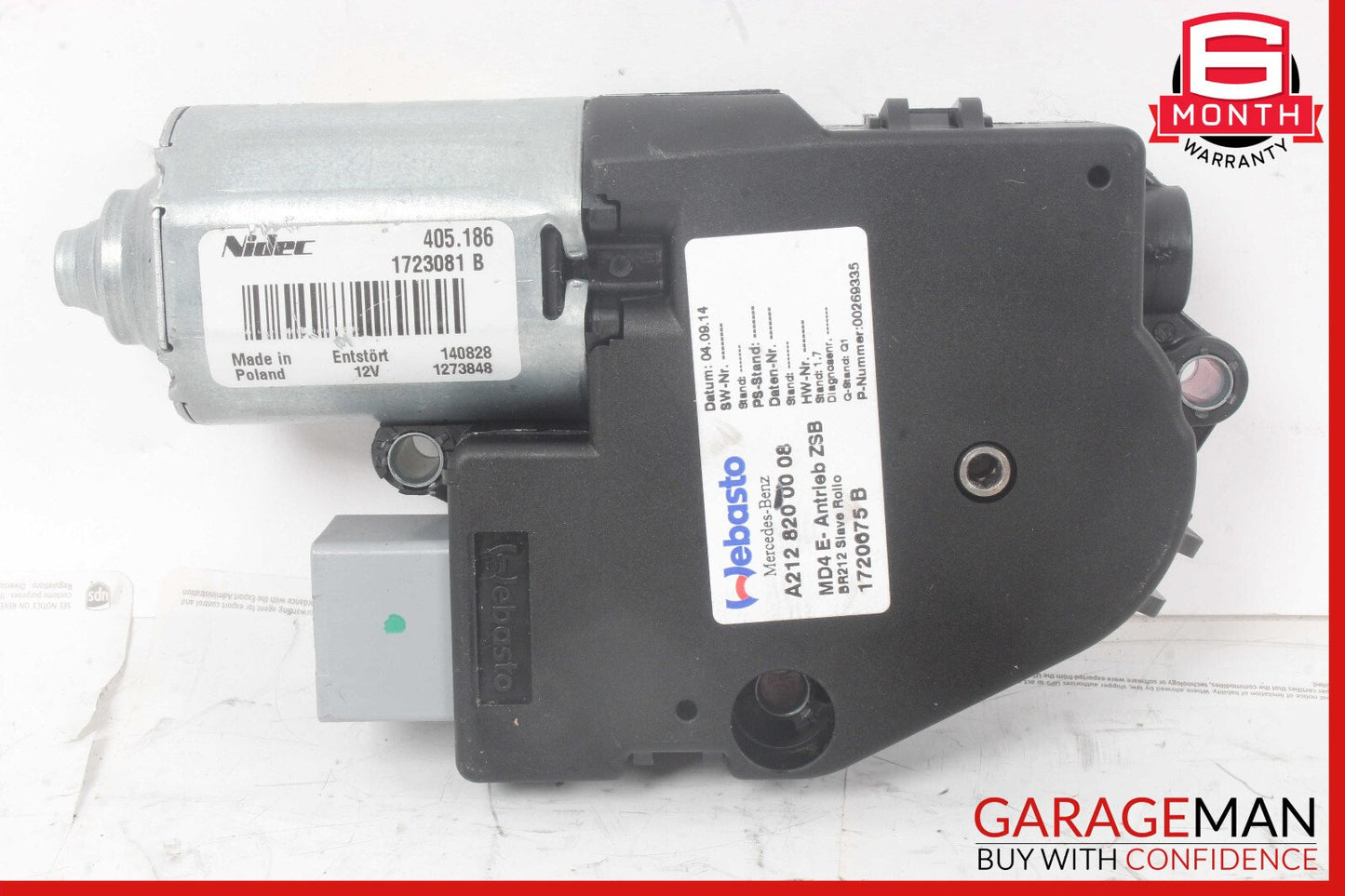 10-17 Mercedes W212 E350 E550 Top Roof Sun Shade Screen Roller Blind Motor Unit