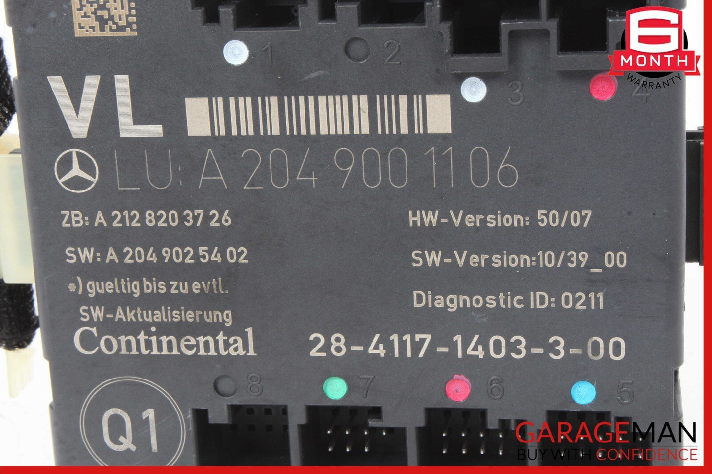 12-15 Mercedes W204 C250 C350 Coupe Front Left Side Door Control Module Unit OEM