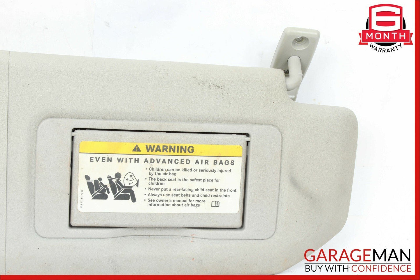 06-10 Mercedes W251 R350 Front Right Side Sunvisor Sun Visor Shade Gray OEM