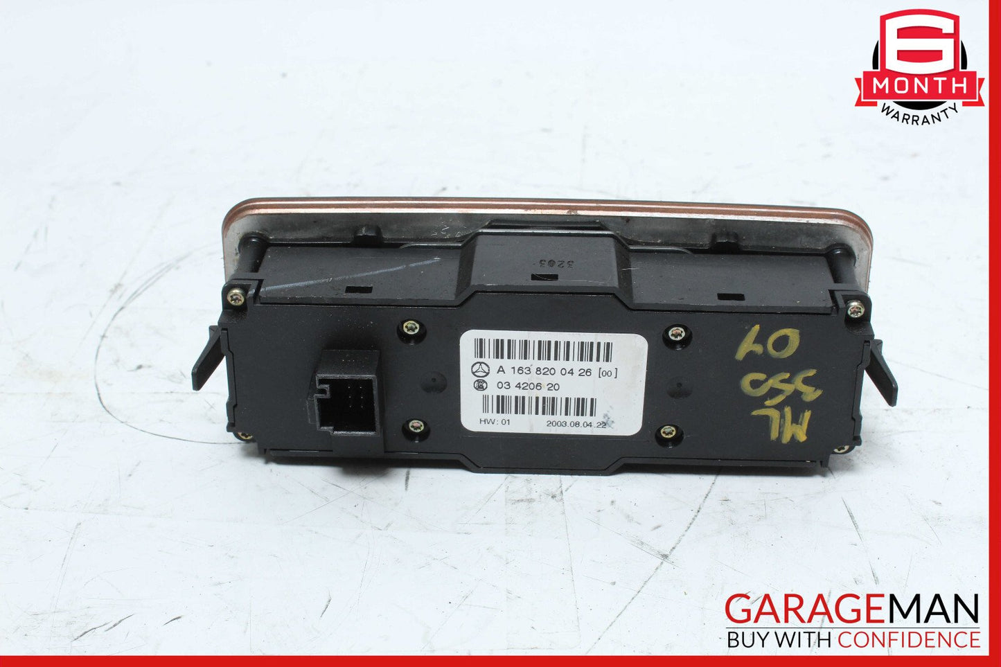 02-05 Mercedes W163 ML350 ML500 Rear AC Heater Climate Control 1638200426 OEM