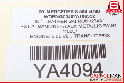 00-06 Mercedes W220 S600 S500 Headlight Head Lamp Control Module Unit OEM