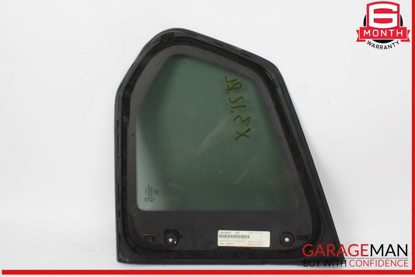 11-17 BMW X3 Rear Left Driver Side Quarter Window Glass OEM
