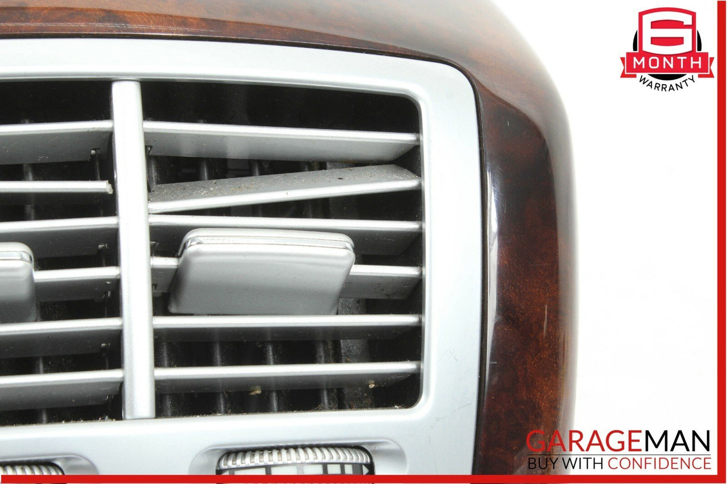 07-13 Mercedes S550 Rear Center Console A/C AC Air Vent Grille Trim Panel Wood
