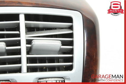 07-13 Mercedes S550 Rear Center Console A/C AC Air Vent Grille Trim Panel Wood