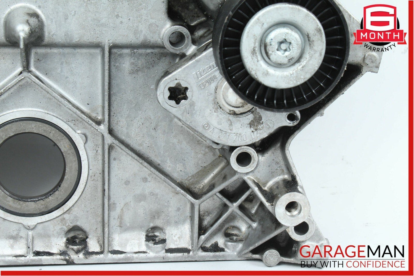 03-05 Mercedes W203 C230 1.8L Engine Timing Chain Cover w/ Drive Belt Tensioner