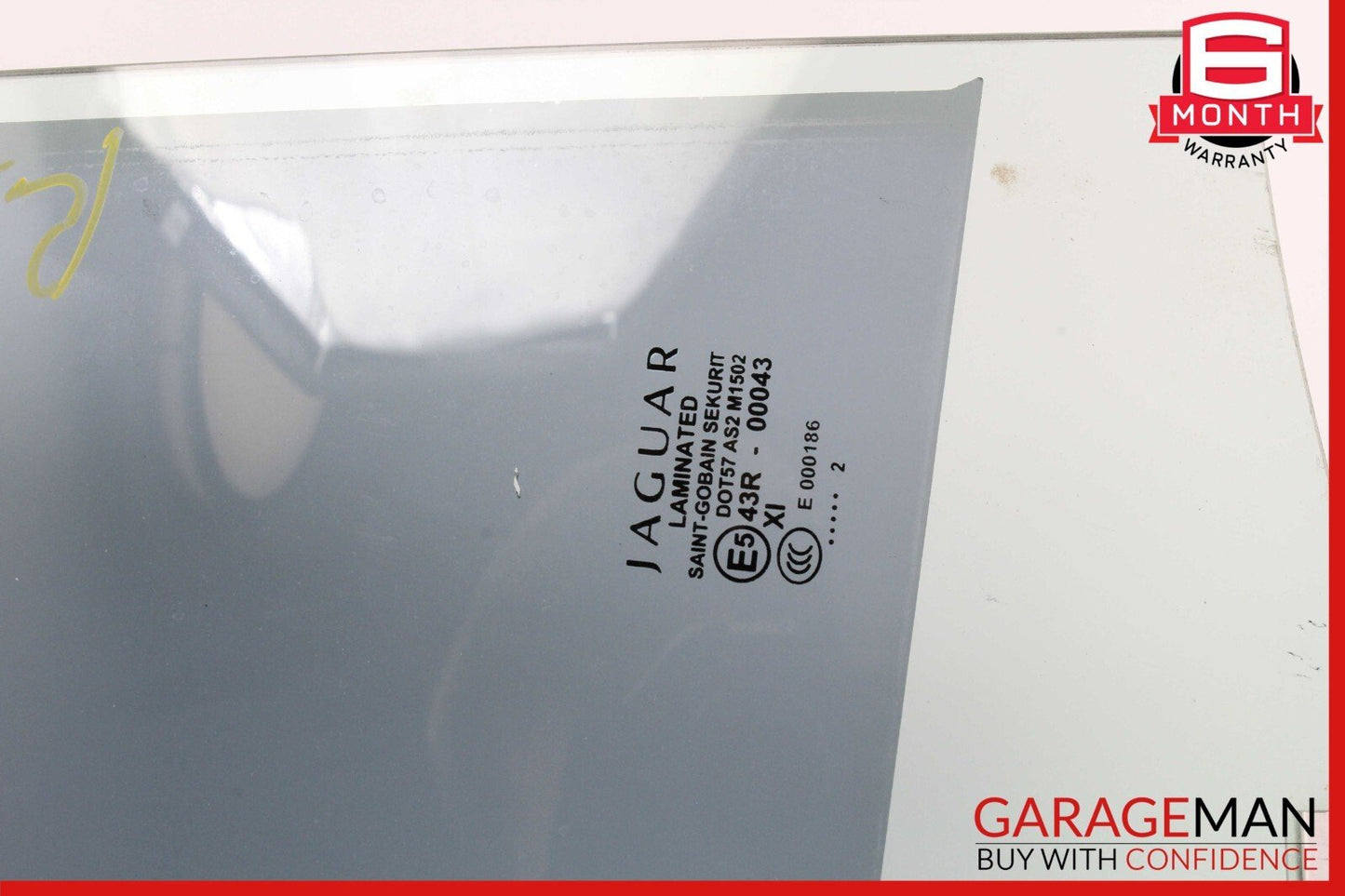 10-19 Jaguar XJ XJR Rear Right Side Door Window Glass AW93F25712AD OEM