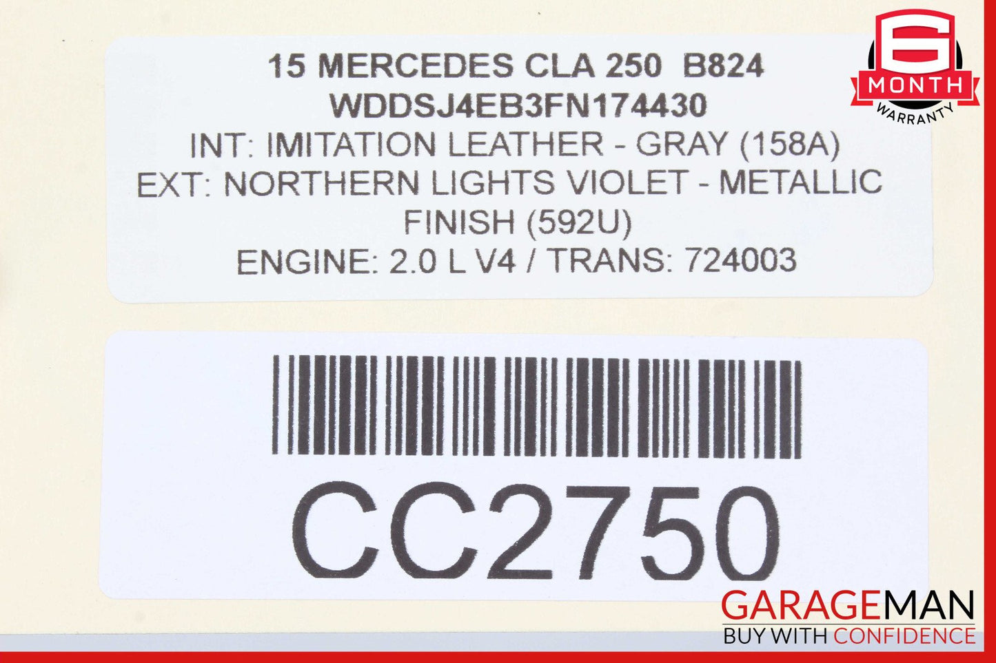 14-18 Mercedes W117 CLA250 2.0 Automatic Transmission Gearbox OEM 103k
