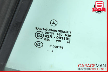 05-11 Mercedes R171 SLK350 Quarter Window Glass Rear Left Driver Side OEM