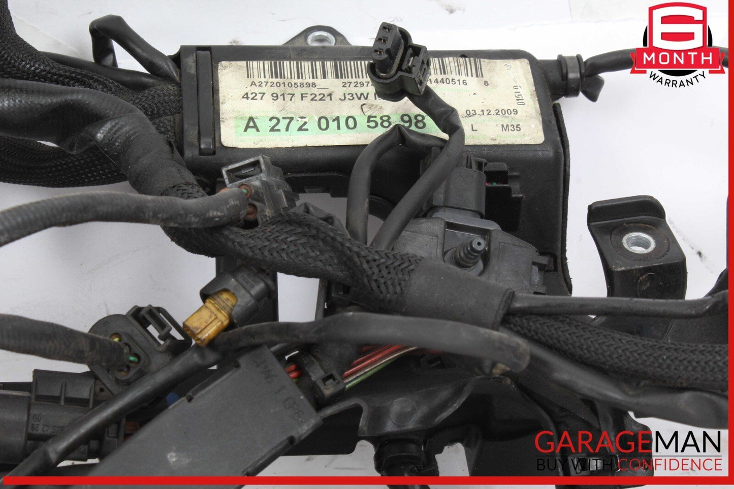 10-13 Mercedes W221 S400 Hybrid Engine Motor Wiring Harness 2720105898 OEM