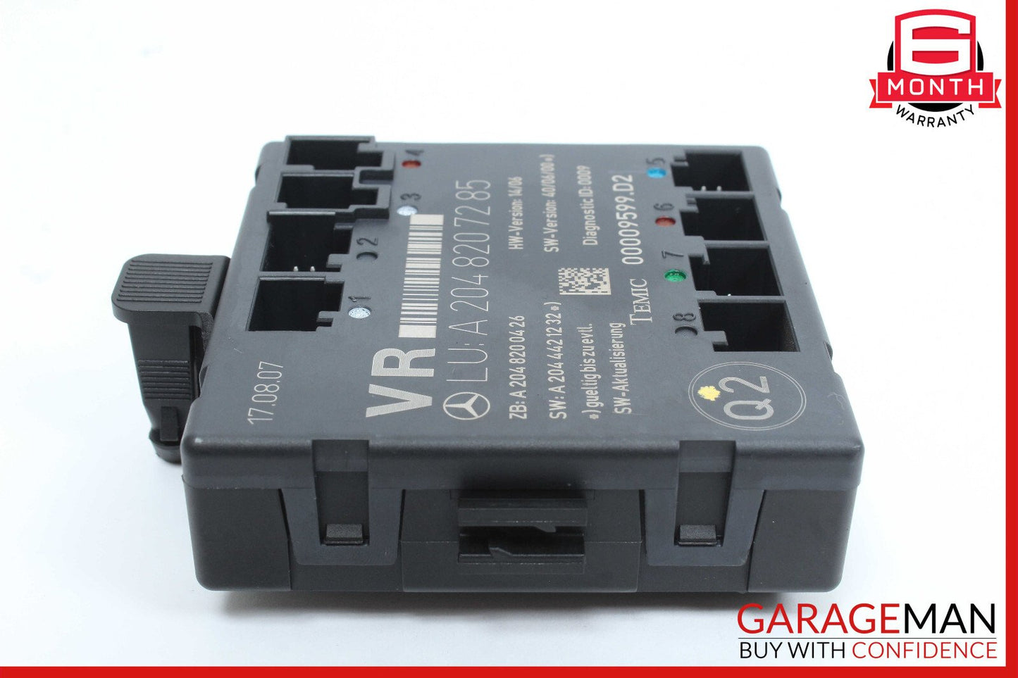 08-14 Mercedes W204 C300 C350 Sedan Front Right Side Door Control Module Unit