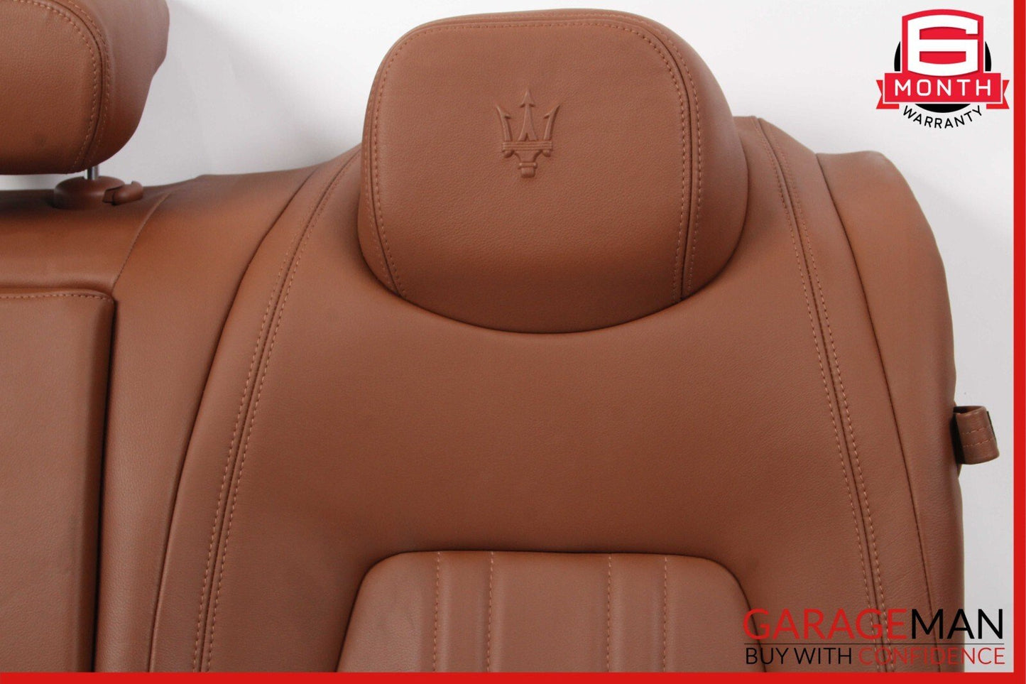 14-17 Maserati Ghibli M157 Rear Left Top Upper Seat Cushion Cover Assy Brown OEM