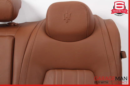 14-17 Maserati Ghibli M157 Rear Left Top Upper Seat Cushion Cover Assy Brown OEM