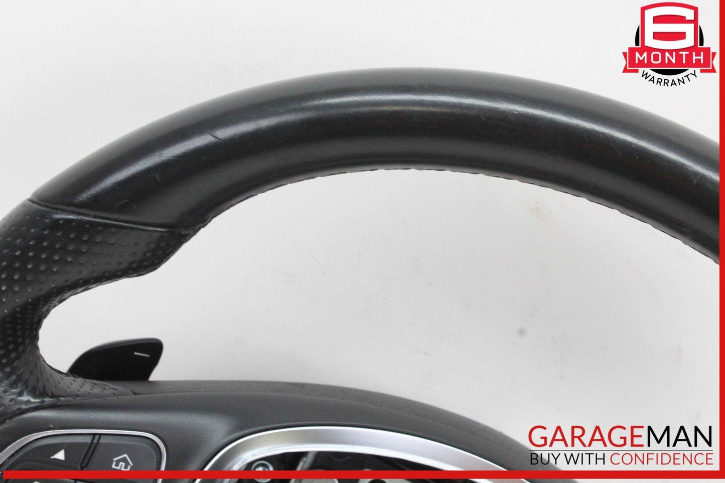 15-18 Mercedes W205 C300 GLC300 Steering Wheel Black w/ Paddle Shifters OEM