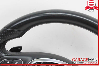 15-18 Mercedes W205 C300 GLC300 Steering Wheel Black w/ Paddle Shifters OEM