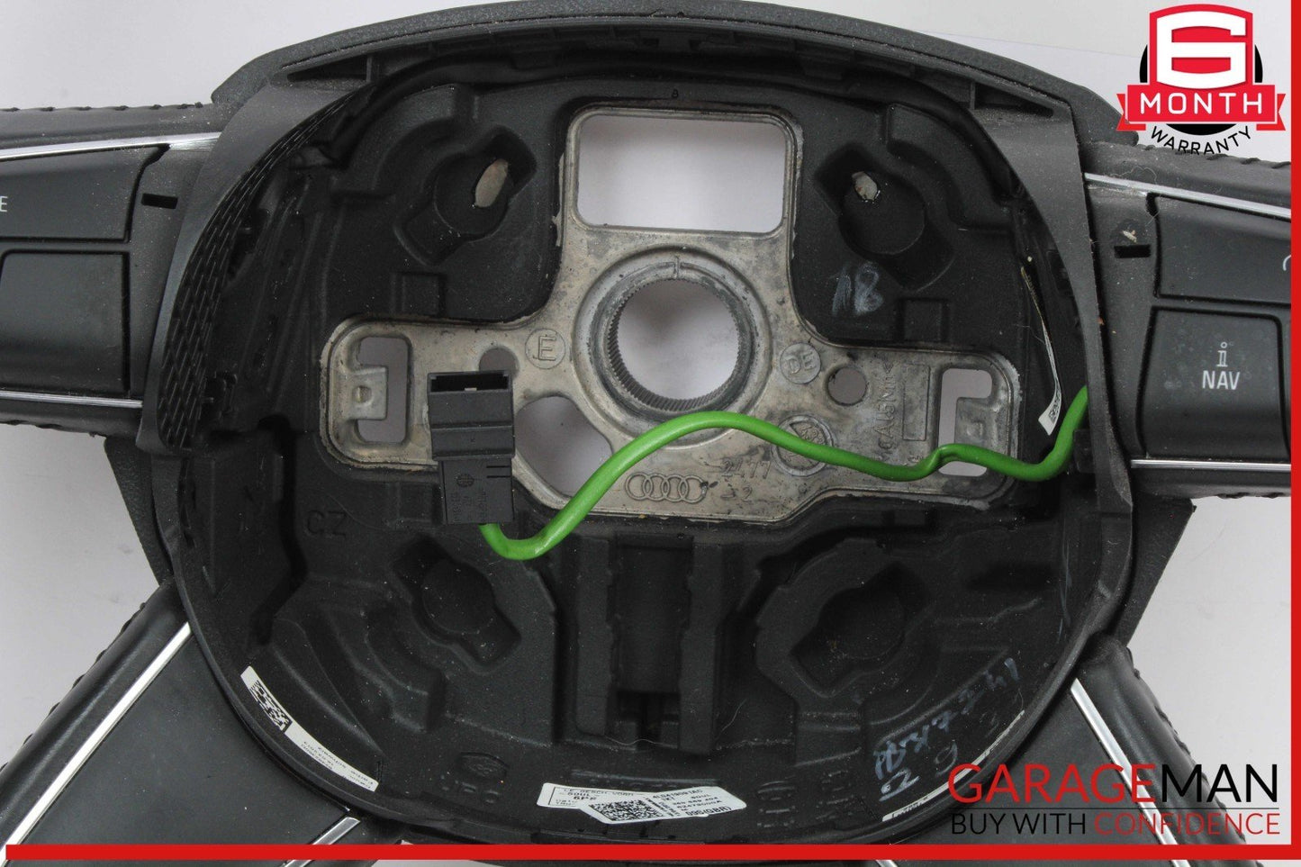 13-17 Audi Q5 Front Left Driver Side Multifunctional Steering Wheel Black OEM