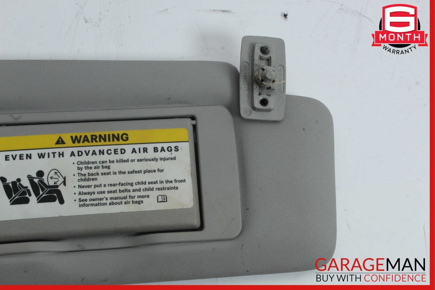 01-07 Mercedes W203 C230 C32 AMG Front Right Side Sunvisor Sun Visor Grey OEM