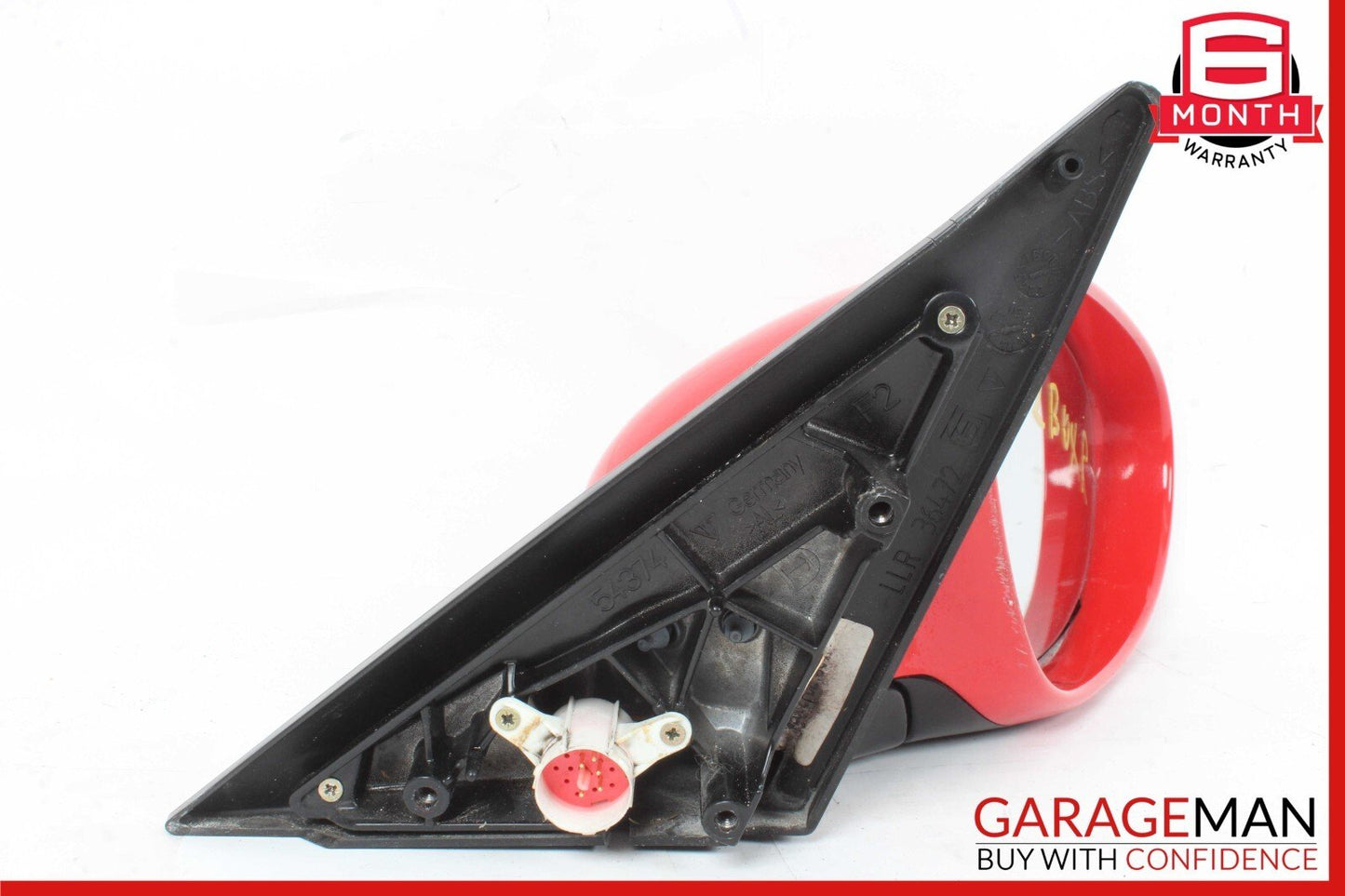 97-05 Porsche Boxster 986 Right Side Rear View Door Mirror Red OEM