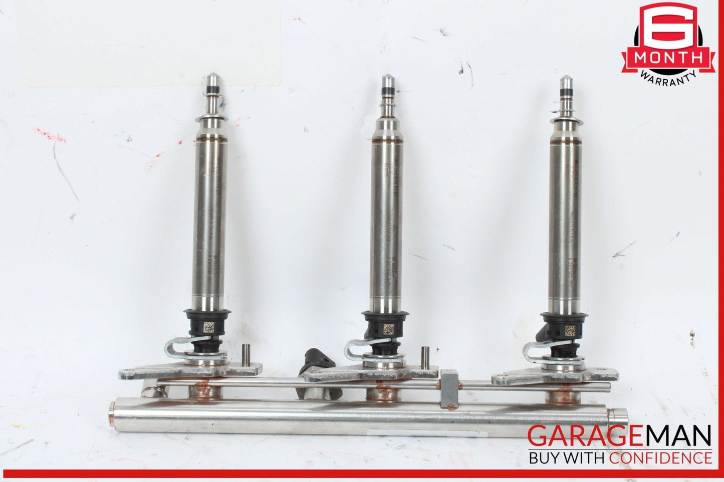 17-20 Mercedes R172 SLC43 AMG Left Side Fuel Injector Rail w/ Injectors OEM