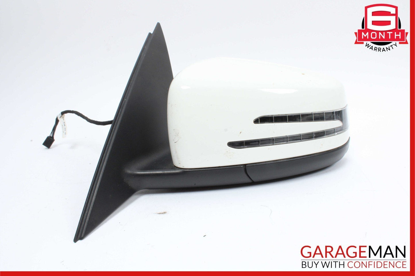 10-11 Mercedes W204 C300 Front Left Driver Side Rear View Door Mirror White OEM