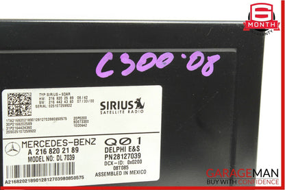 07-11 Mercedes C300 C350 S550 Sirius Satellite Radio Module Receiver OEM