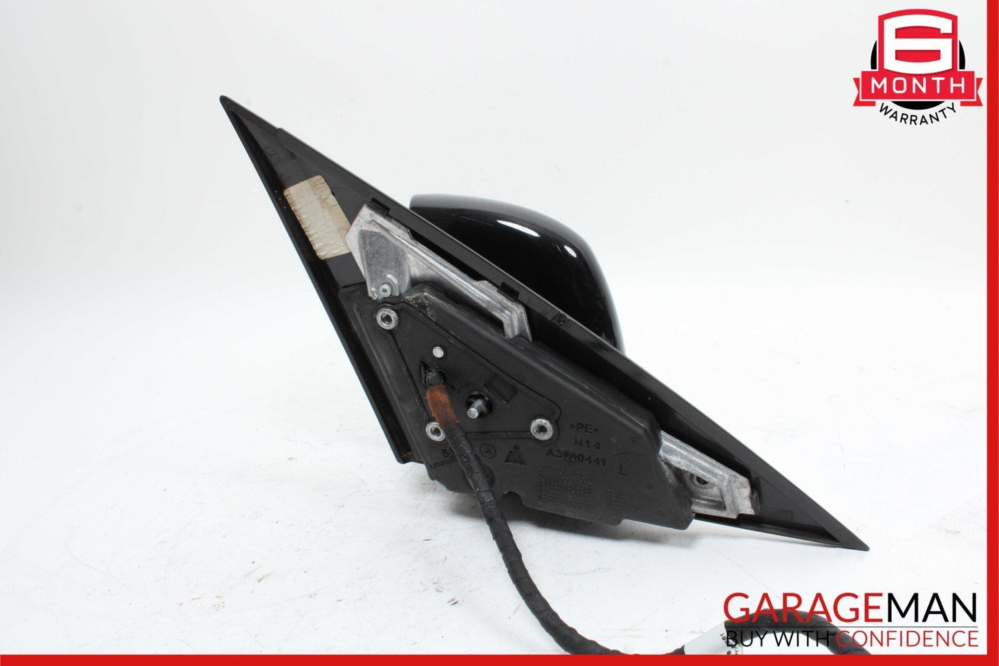 12-14 Mercedes W204 C250 C63 AMG Front Left Side Mirror Rear View Door Black OEM