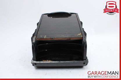 06-11 Mercedes W219 CLS550 Rear Center Console Armrest Cupholder Storage Wood