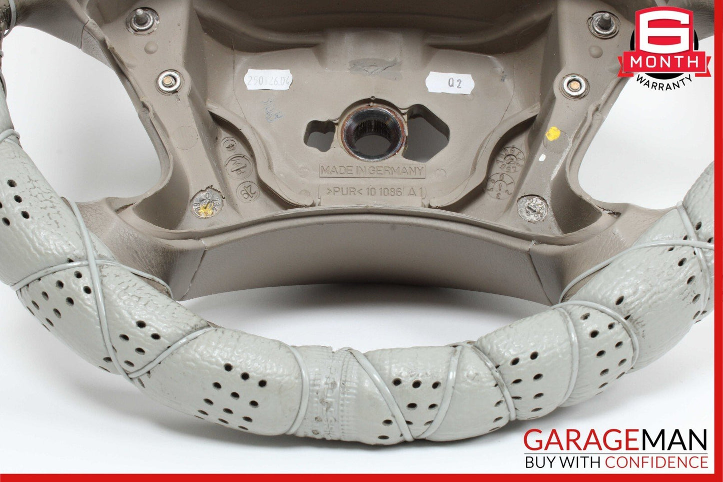 03-09 Mercedes R230 SL500 CLK350 CLK550 4 Spoke Steering Wheel Gray OEM