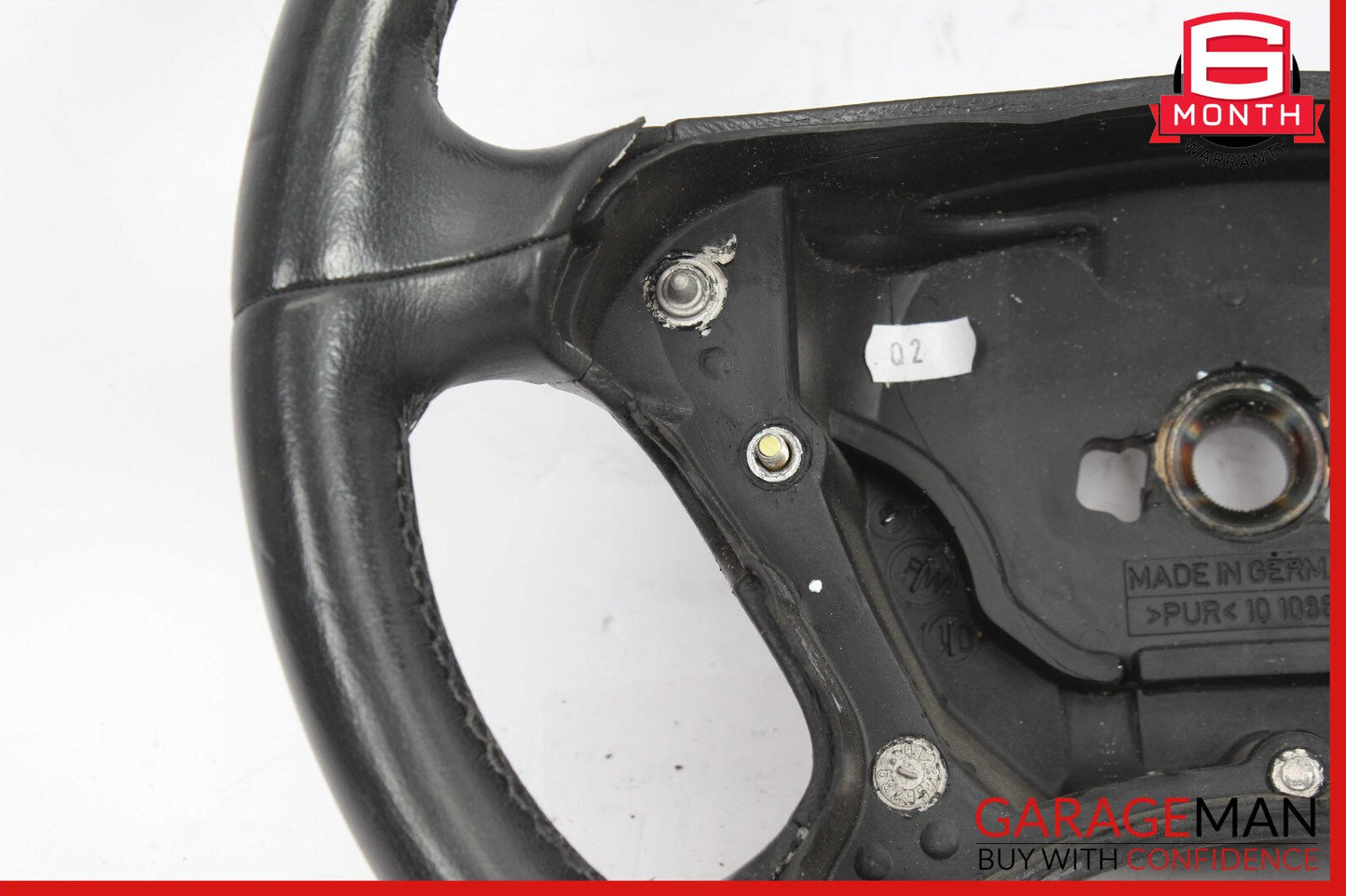 03-09 Mercedes R230 SL500 CLK350 Driver 4 Spoke Steering Wheel Leather Black OEM