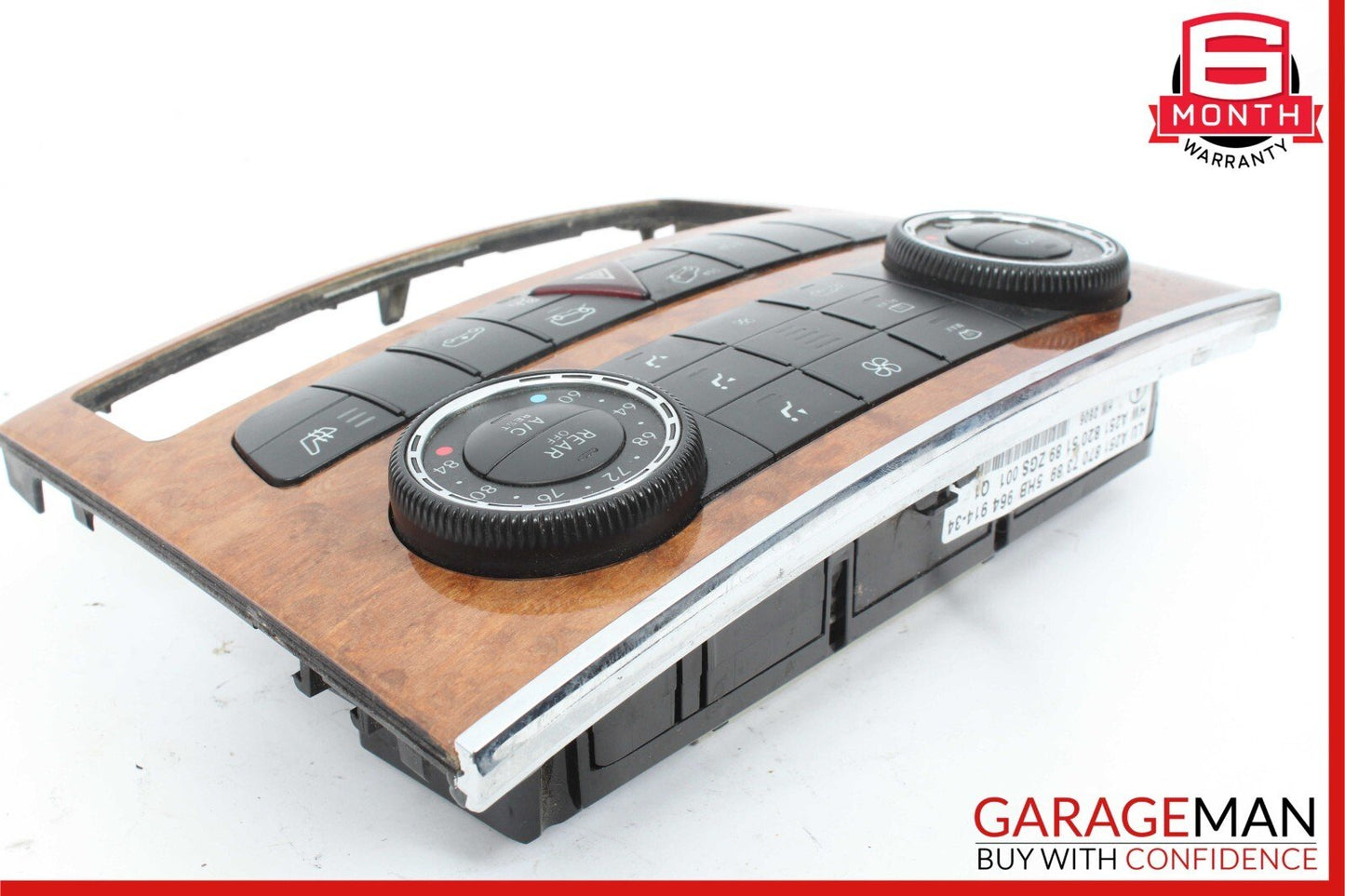 07-12 Mercedes X164 GL450 GL550 A/C AC Heater Climate Control Switch Trim Panel
