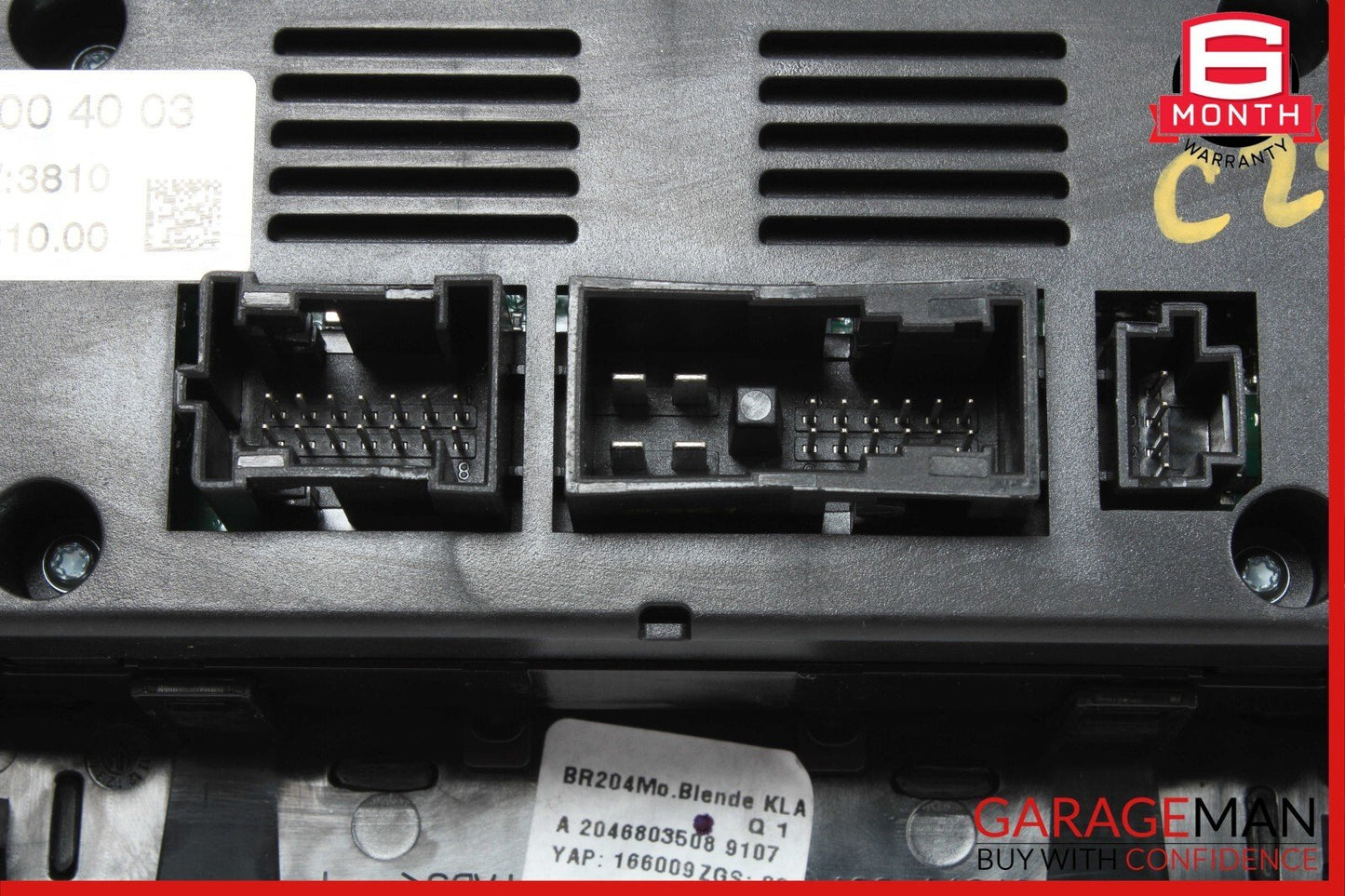 12-14 Mercedes W204 C250 C63 AC A/C Heater Climate Control Switch Trim Assembly